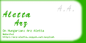 aletta arz business card